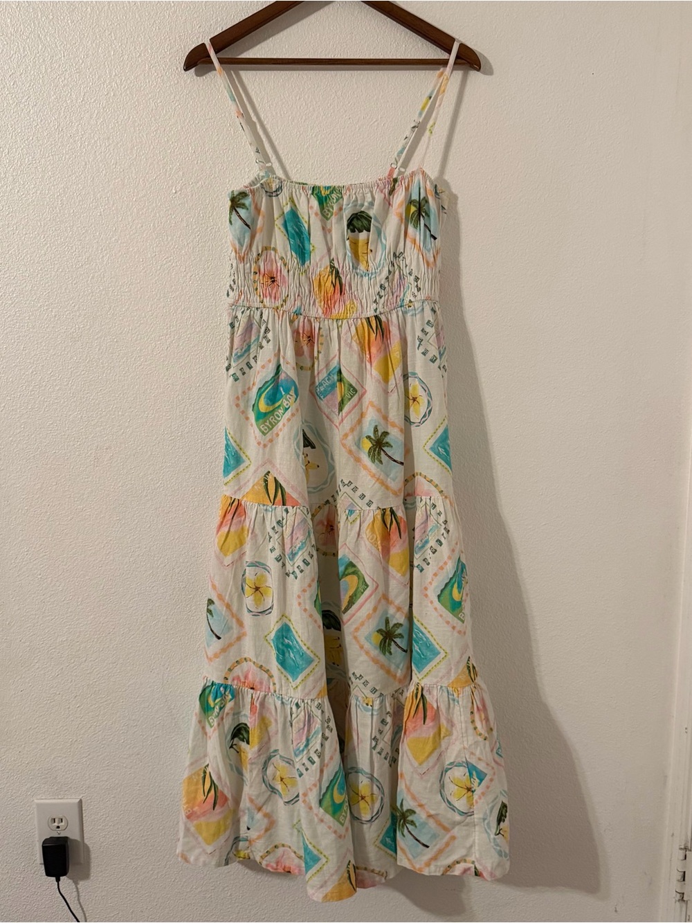 Roxy Women’s 100% Cotton Postcard Colorful Maxi Dress Size Medium